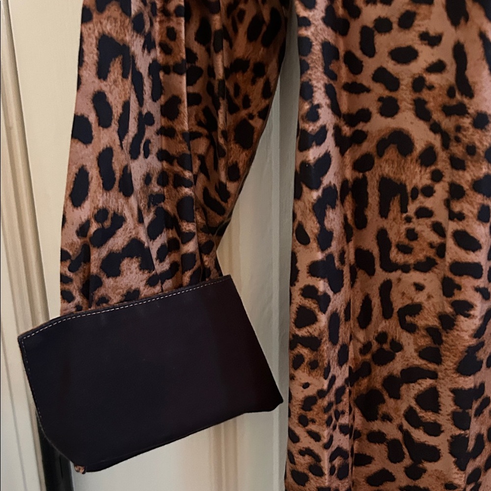 Chico's Brown Animal Print Shirt - Picture 3 of 4